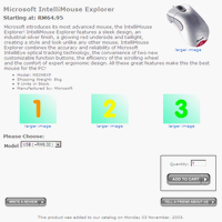 Product Info Page