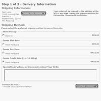 Delivery Information Page